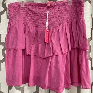 Simply Southern Pink Layered A-Line Skirt